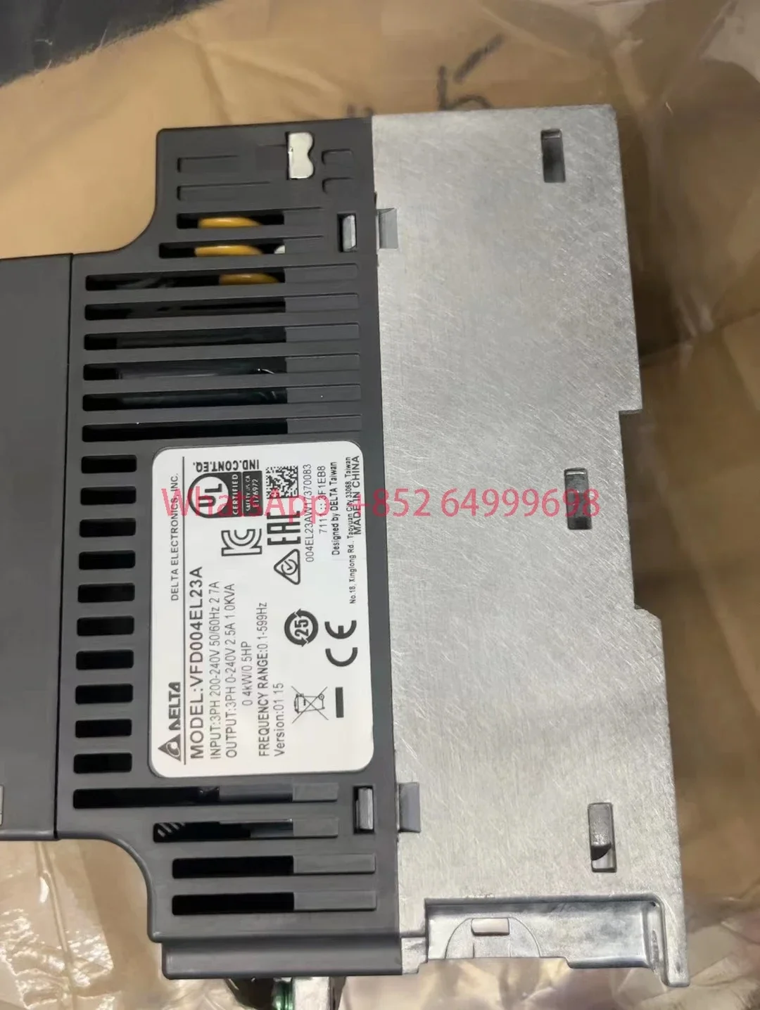 VFD004EL23A Used Delta inverter 0.4kW/0.5HP operation function OK