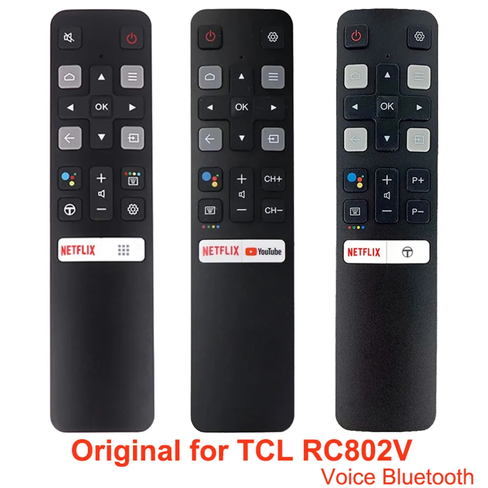 

New Original Voice Remote Control RC802V FMR1 FNR1 FUR6 FUR4 FUR7 For TCL Android Smart TV Universal Bluetooth Remote Controller