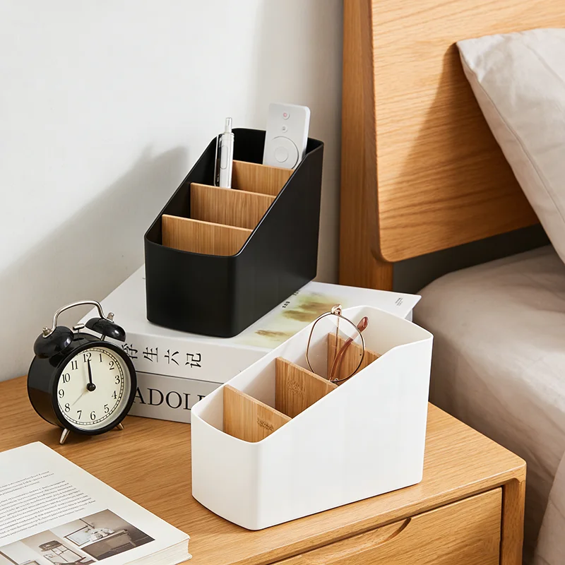Remote Control Holder, TV Remote Organizer Tabletop Desktop, Storage Box for Makeup Brushes, Remote Caddy, Office Supplies
