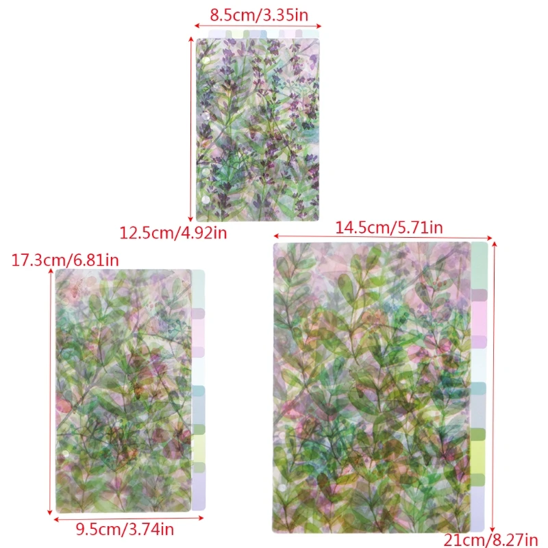 Catoon Clear Divider Indexseiten Sortierer für 6-Loch-Ordner