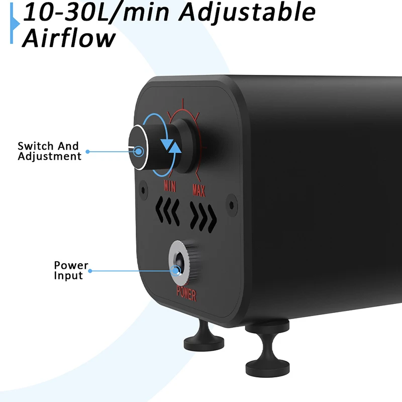 TTS-55 36W Air Airflow Assist Kit 10-30L/min Air Assist System Remove Smoke and Dust for Laser Engraver Cutter Machine