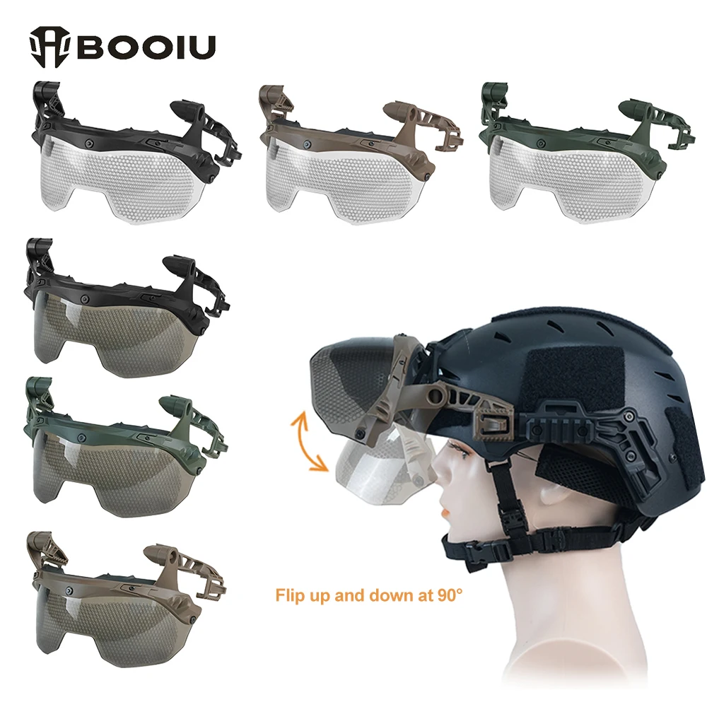BOOIU Casco tattico Wendy 3.0 OP Occhiali Anti Fog Riot Wendy Guida Occhiali multi-angolo Occhiali protettivi per esterni