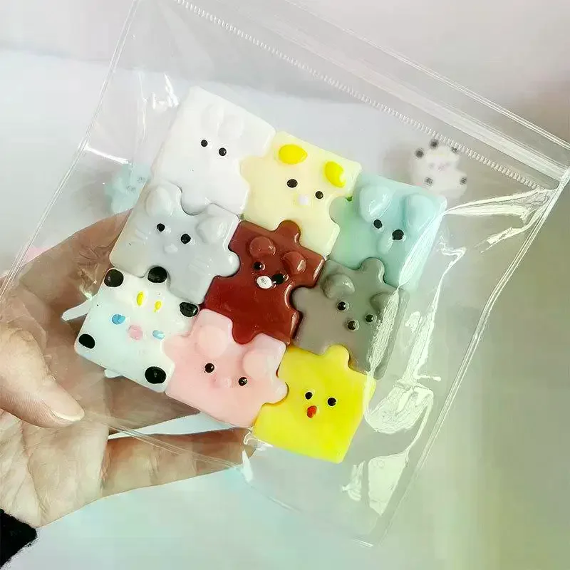 9-delige cartoon dierenpuzzel TPR handgemaakt speelgoed romige zachte lijm langzame rebound knijp kinderspeelgoed