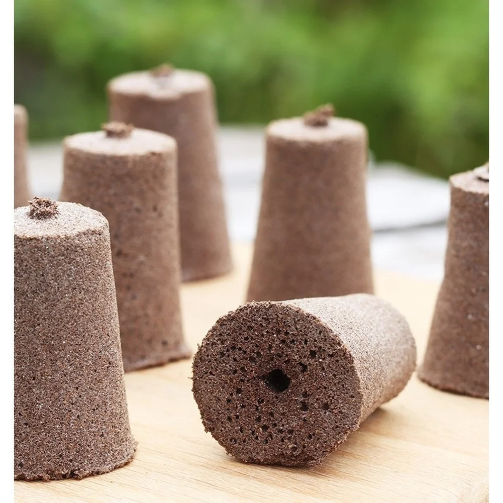 Home gardening planting sponge starter block for vegetables and herbs soilless cultivation Black soil/PET 12 or 50 pcs
