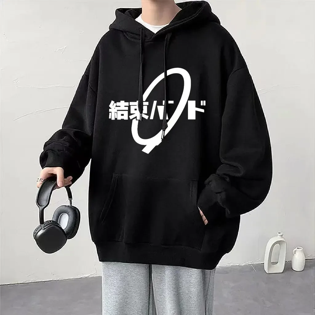 

Anime Cos BOCCHI THE ROCK! Hoodie Kessoku Band Logo Couples Hoodies Goto Hitori Ijichi Nijika Cospaly Oversized Long Sleeve Male