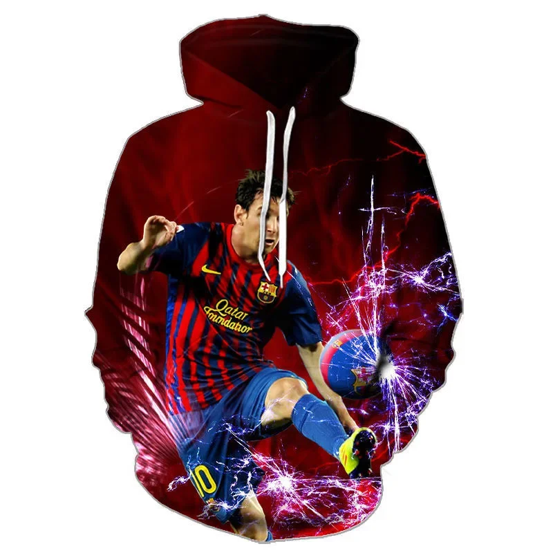 New Hot Football World Cup Cristiano Ronaldo 3D Printed Men's Hoodie Fashion Trend Children's Pullover Men and Women The Same