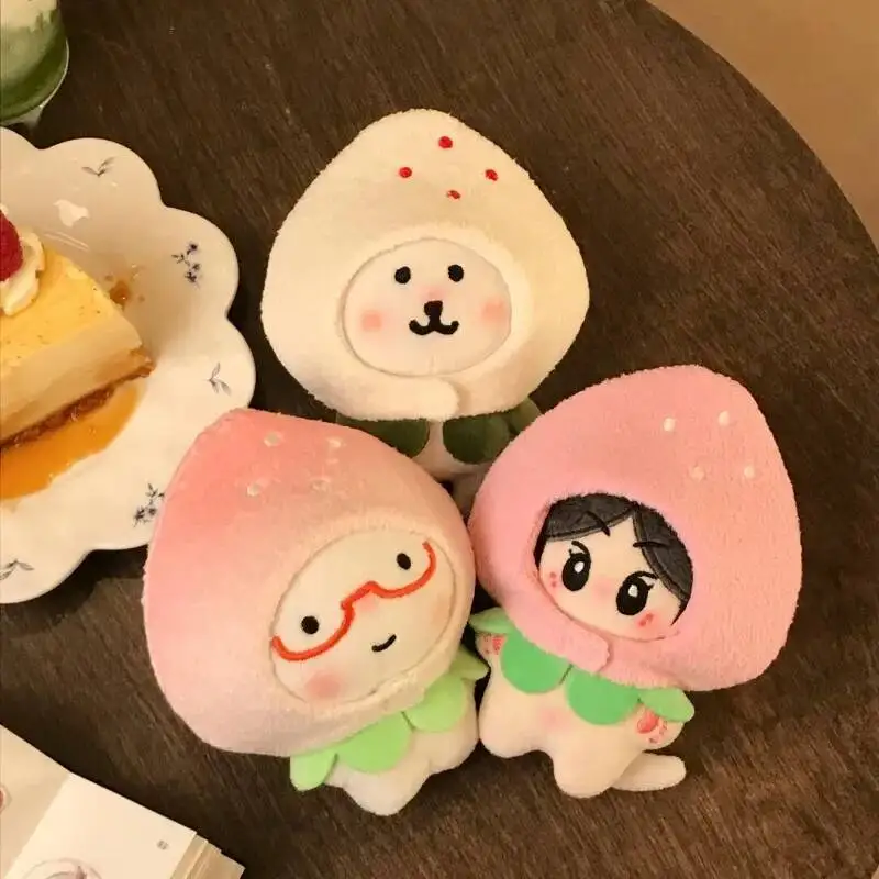 

New 10cm doll clothes headgear Strawberry Doll Clothes For 10cm Cotton Doll Joke Bear Xiaoba Kawaii Headgear Clothing