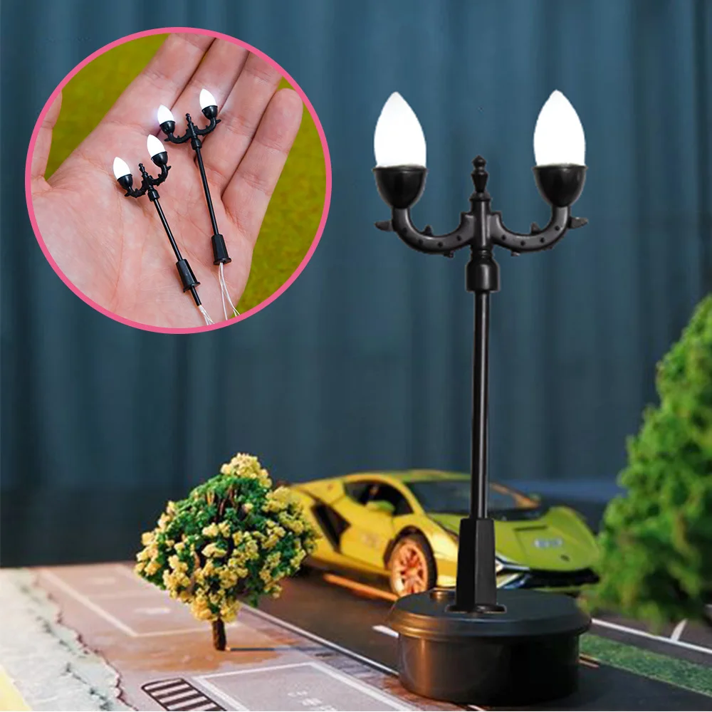 

5Pcs/Lot Miniature 3V Led Light Model Kits Diy Sand Table Street/Garden Scene Layout lamp Materials Of Diorama