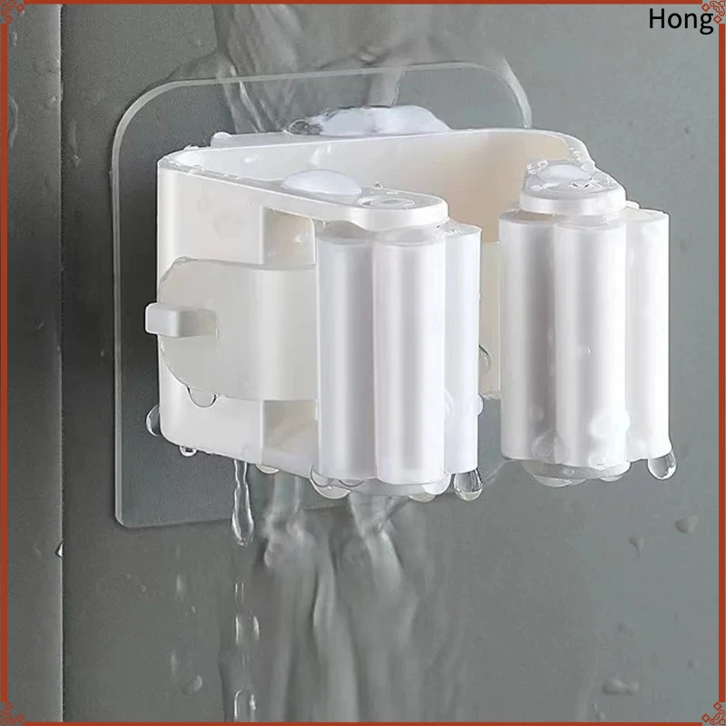 No Punching and No Marking Mop Clip Wall Hanging Mop Broom Hook Fixed Mop Rack Storage Viscose Mop Wall Hanging Clip