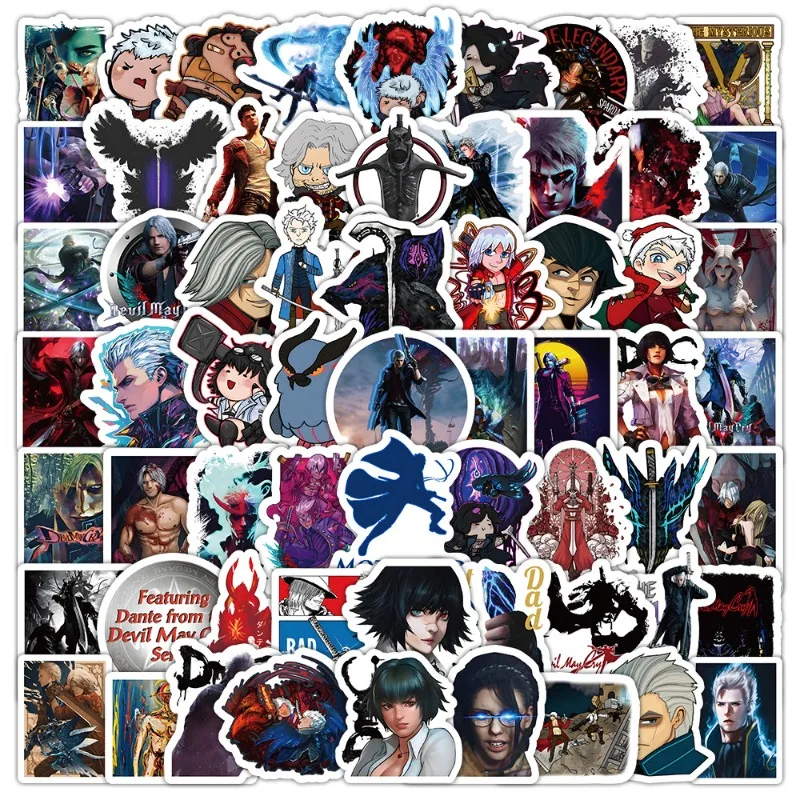 103PCS Game Devil May Cry Cool Personalized Graffiti Helmet Suitcase Computer Water Cup Guitar Waterproof Decorative Sticker