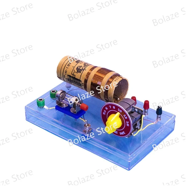 Crystal radio 140-1 coil movable ore air concentrator (coil copy)