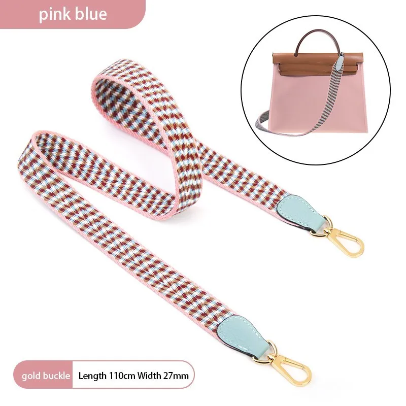 WUTA Braided Canvas Bag Strap Handbags For Hermes Herbag Bags Replacement Shoulder Crossbody Strap Belt 110cm Bag Accessories 