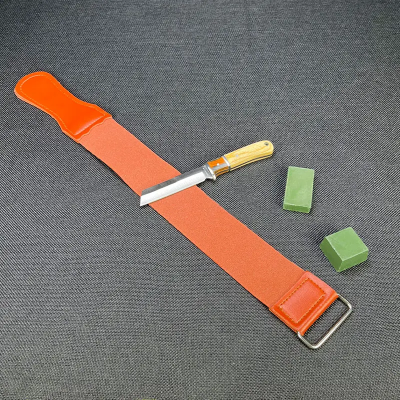 Straight Razor Strop Leather Sharpening Strap Barber Leather with polishing compound,Smooth - Professional Razor Knife Strop