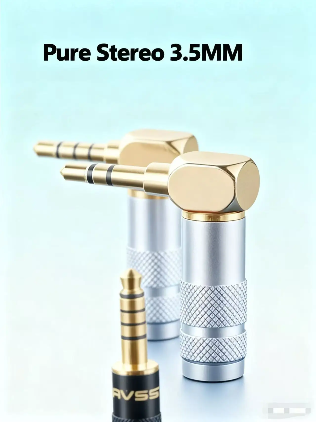 

2.5/3.5MM Gold Plated Audio Plug 3 Section 4 Level Stereo Headsets Headsets Welding Plug DIYElbow 90 Degrees L Straight 4.4M