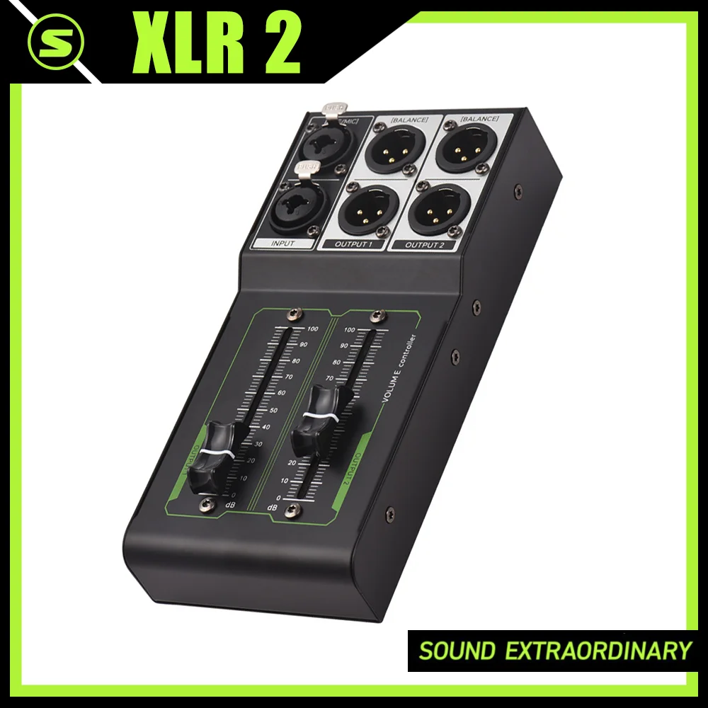 Passieve monitor Volumeregelaar Passieve stereocontroller XLR Stereo-ingang en -uitgang Plug Play Nauwkeurige volumeregeling