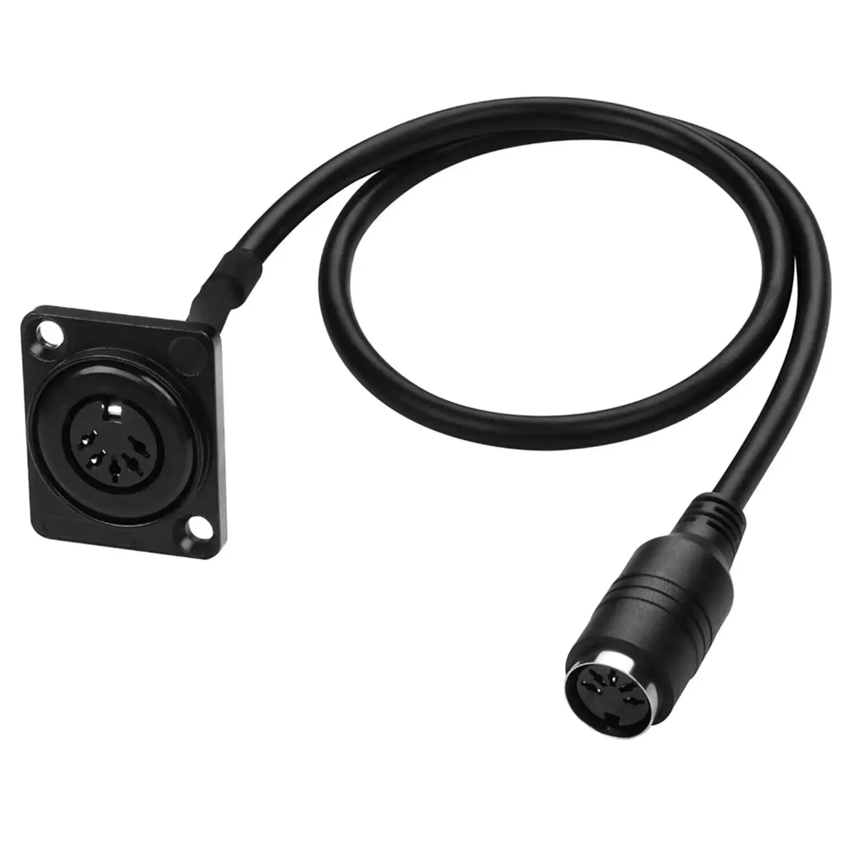 5 Pin DIN MIDI Extension Cable, Panel Mount D-Type 5-Pin MIDI Audio Adapter Cord for Keyboard, Synthesizer