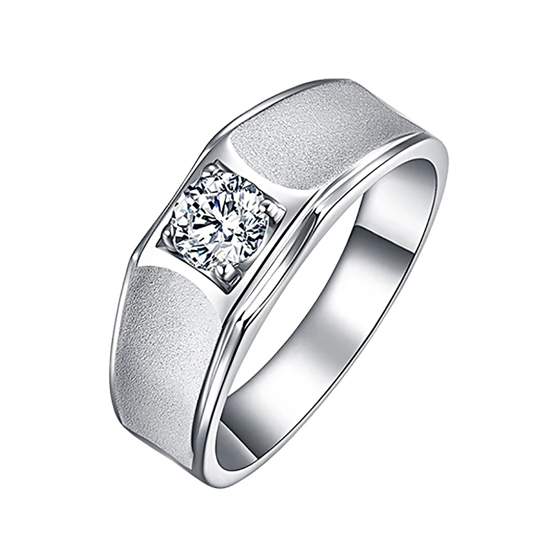 Wunderschöne 1CT D-Farbe Concise zertifizierte Moissanit-Diamant-Verlobungsringe für Herren, echter Luxus, Hochwertiger Hochzeitsschmuck – Detail 5