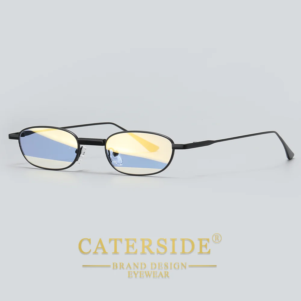 CATERSIDE Herren Hip-Hop-Sonnenbrille, Premium-Metall, kleiner Rahmen, Damen-Reise-, Business-, Party-, Urlaubsgeschenk, Dekorative Brille, UV400 – Detail 12