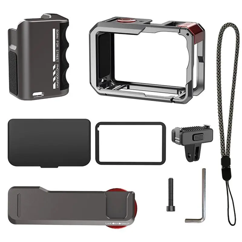 

Алюминиевый защитный корпус ABGN для DJI Action 6, металлический адаптер для расширения камеры с набором рукояток-держателей