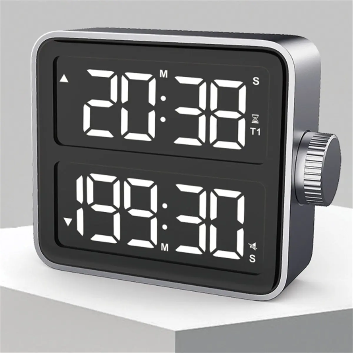 A48U Kitchen Accessories Large LCD Digital Timer , Dual Screen Kitchen Timer, Indoor Study Timer, Bedroom, Bedside, Desktop