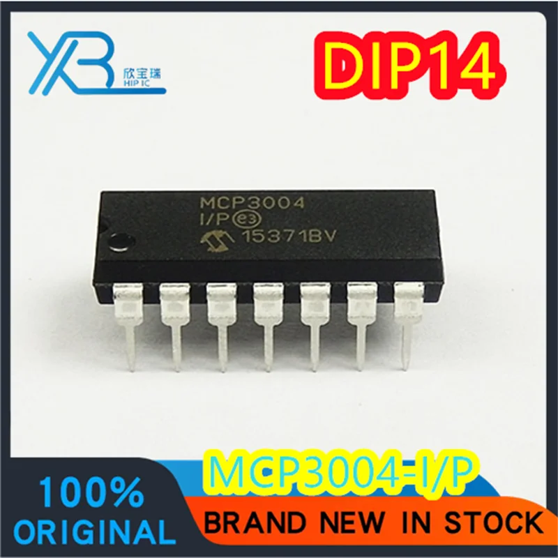 

(1/20 pieces) MCP3004-I/P MCP3004 DIP14 10-bit ADC analog-to-digital converter 4 channels SPI interface new original fast delive