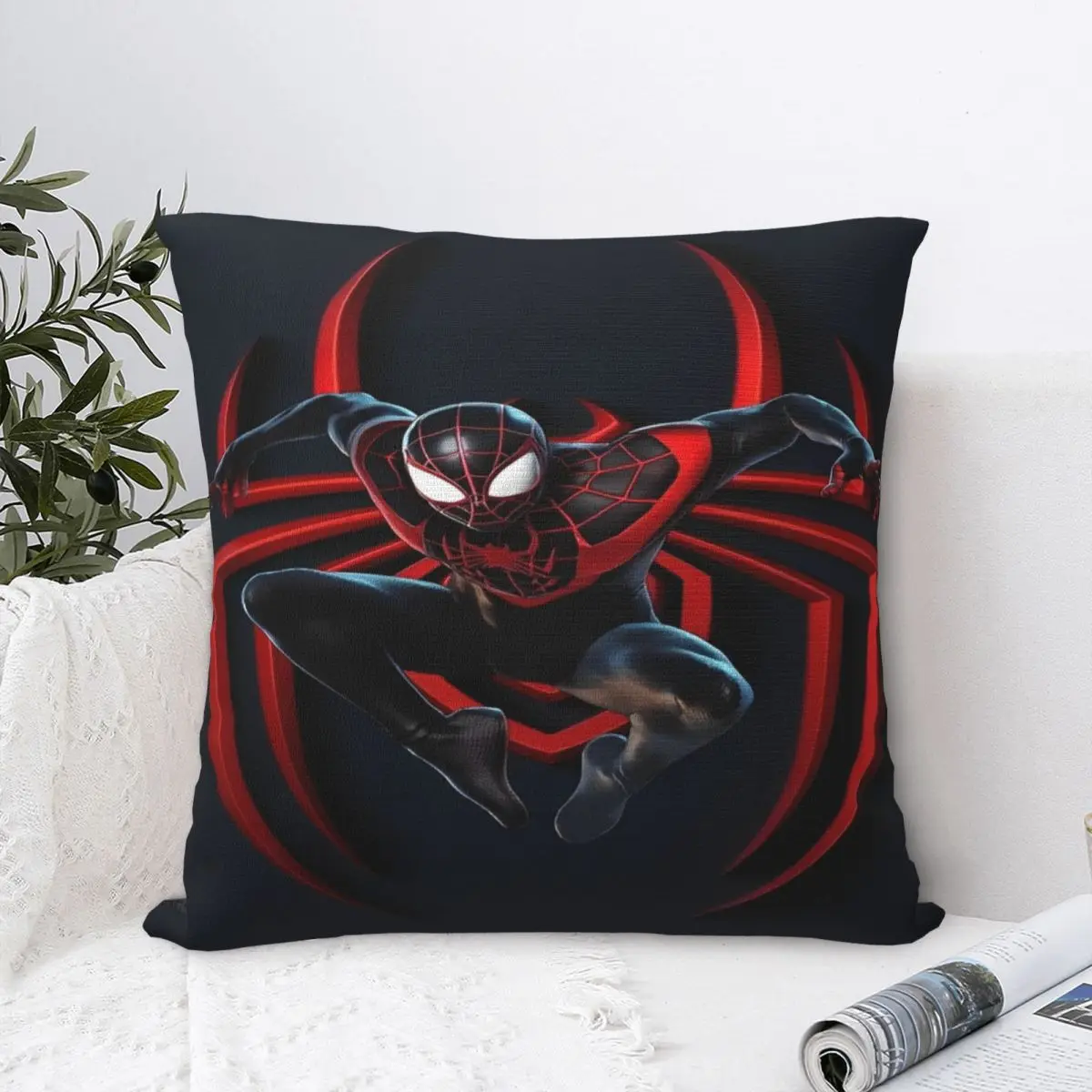 Spider Man Spider-Man Pillow Cover Printing Polyester Cushion Cover Decoration Throw Pillow Case Cover Home Zippered