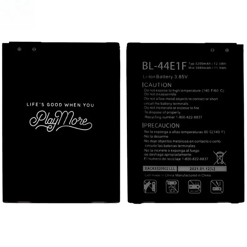 BL-44E1F Battery 3.85V 3200mAh For LG V20 Stylo 3 Stylo3 Plus K10 Pro H990N H910 VS995 US996 Mobile Phone Replacement Battery