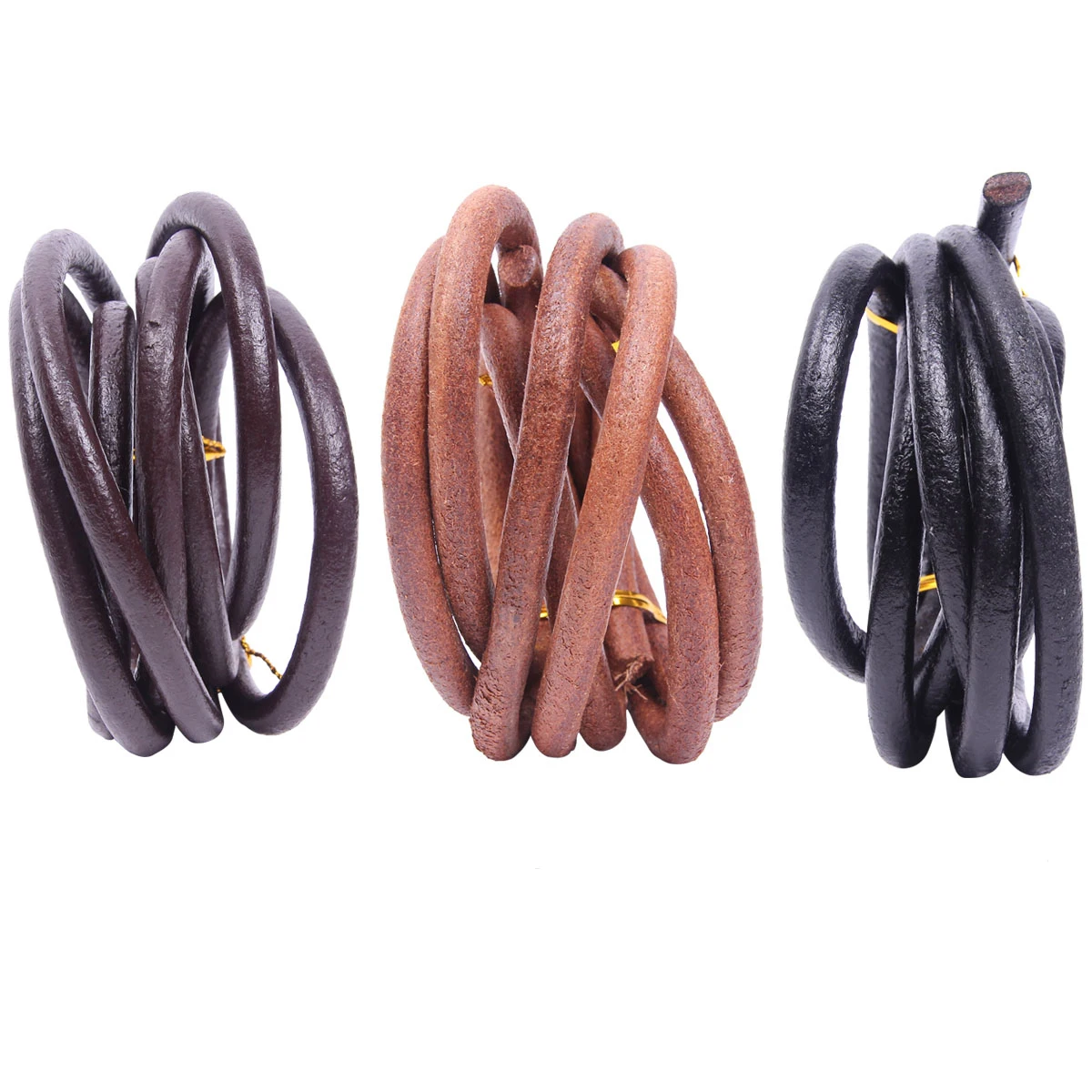 1cm round first layer vintage Cowhide Genuine leather rope,Leather strip rope for leather craft bracelet necklace luggage