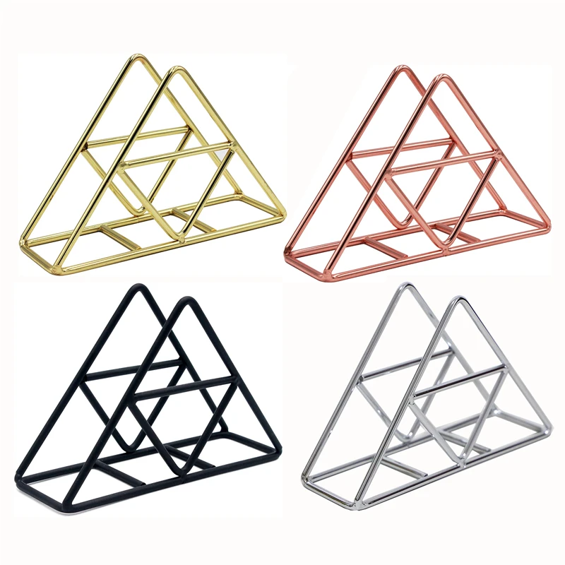5 PCS Napkin Holder Stainless Steel Tissue Dispenser Organizer for Dinner Tables Kitchen Restaurant Picnic Party Wholesale XB