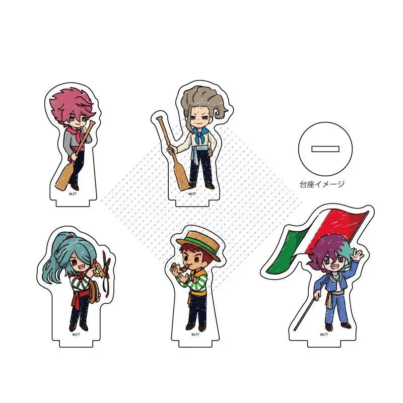 Juego INAZUMA ELEVEN 11 Mini figura de acción muñeca Anime Ichirouta Kazemaru soporte acrílico modelo placa Cosplay juguete para regalo