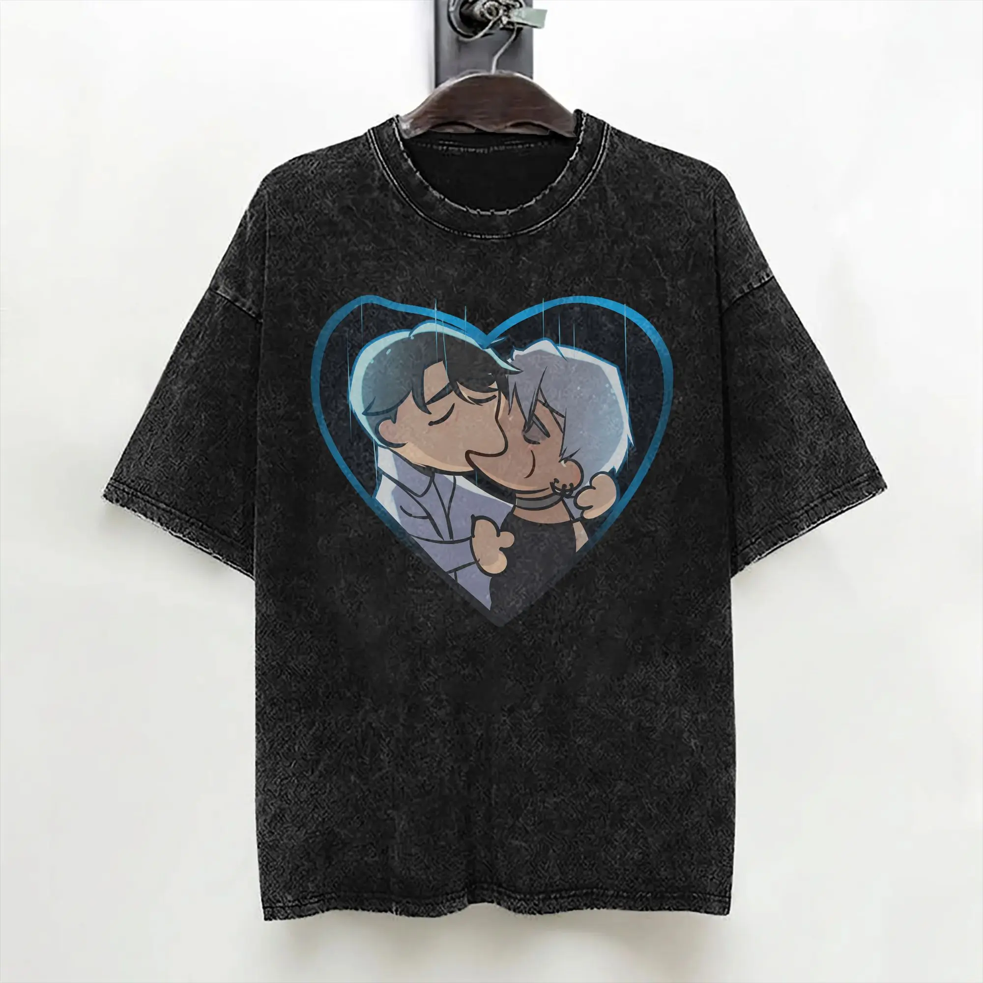 IvanTill Alien Stages Chibi T Shirt Washed 100% Cotton Street T-Shirt  Vintage Men Women Streetwear Printed Tees