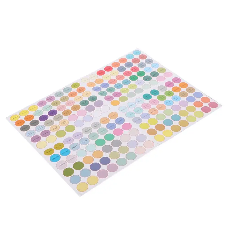 In Sẵn Tinh Dầu Chai Nắp Nắp Nhãn Vòng Vòng Tròn Dán Nhiều Màu Sắc Cho Sống Trẻ Tinh Dầu Dropshipping