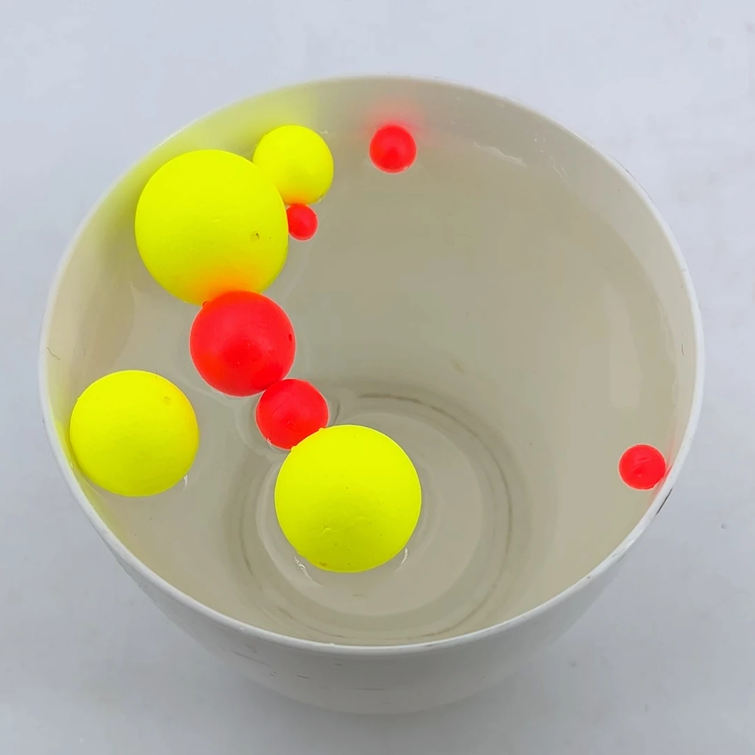 Bimoo 100PCS Foam Floats Ball Beads Pompano Float Bottom Rig Rigging Material for Saltwater Freshwater Fishing Fake Bait