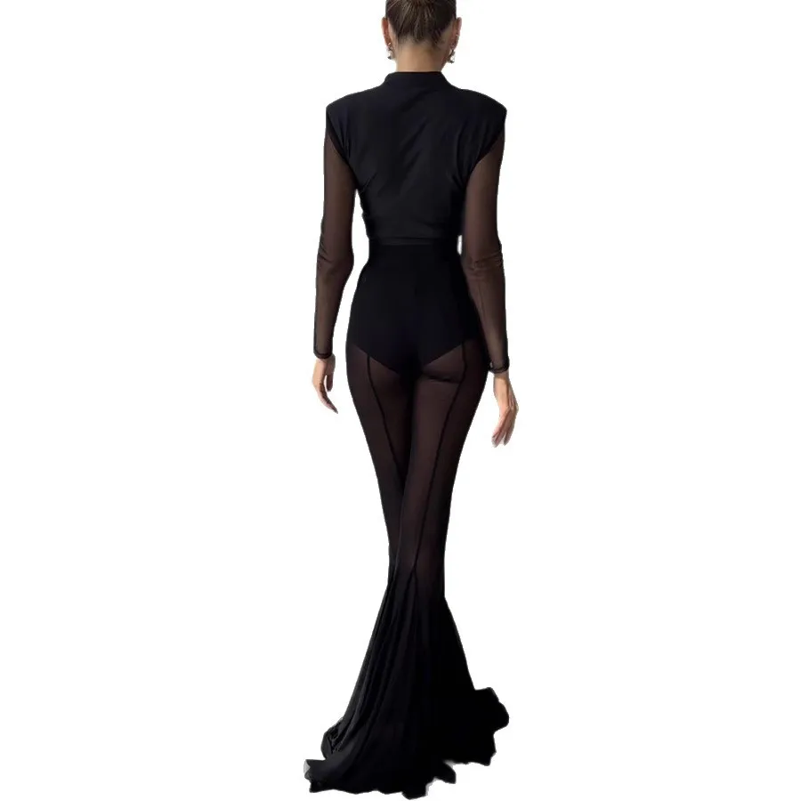 2025 ฤดูใบไม้ผลิ/ฤดูร้อนใหม่ผู้หญิงElastic SLIM FITกระดิ่งด้านล่างกางเกงINSหลวมแฟชั่นวันหยุดกางเกง