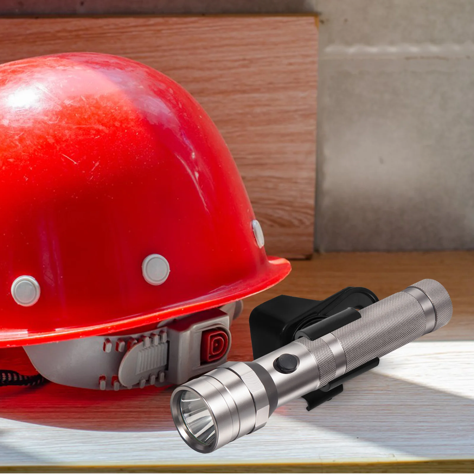 Hard Hat Light Mount Holder Flashlight Clip for Sturdy Material DIY Easy Attachment Construction Hat