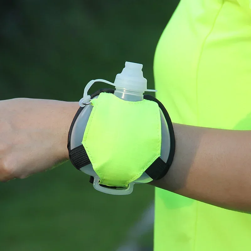 

High-Quality Portable 200ML Running Water Bottle BPA Free Arm Wrist Kettle Outdoor Sports Cup Collapsible