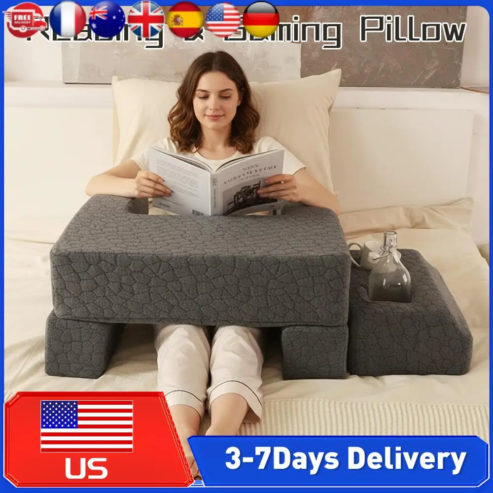 

Удобная регулируемая подушка-клин для чтения и игр, подставка для рук, подушка-спинка, многофункциональный столик для кровати, кресла, телевизора, игр, ноутбука