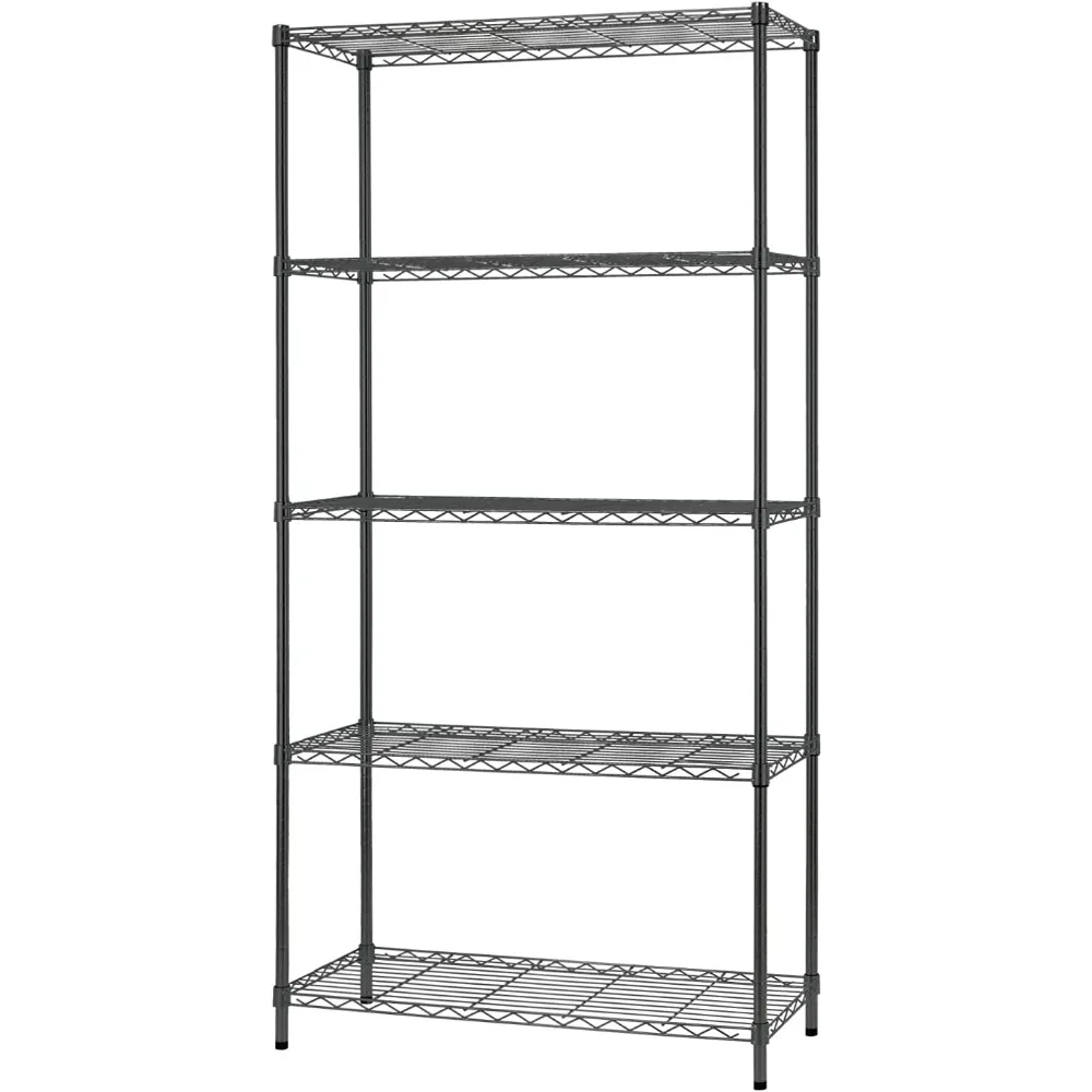 

14" D×36" W×72" H Wire Shelving Unit Commercial Metal Shelf with 5 Tier Adjustable Layer Rack Strong Steel