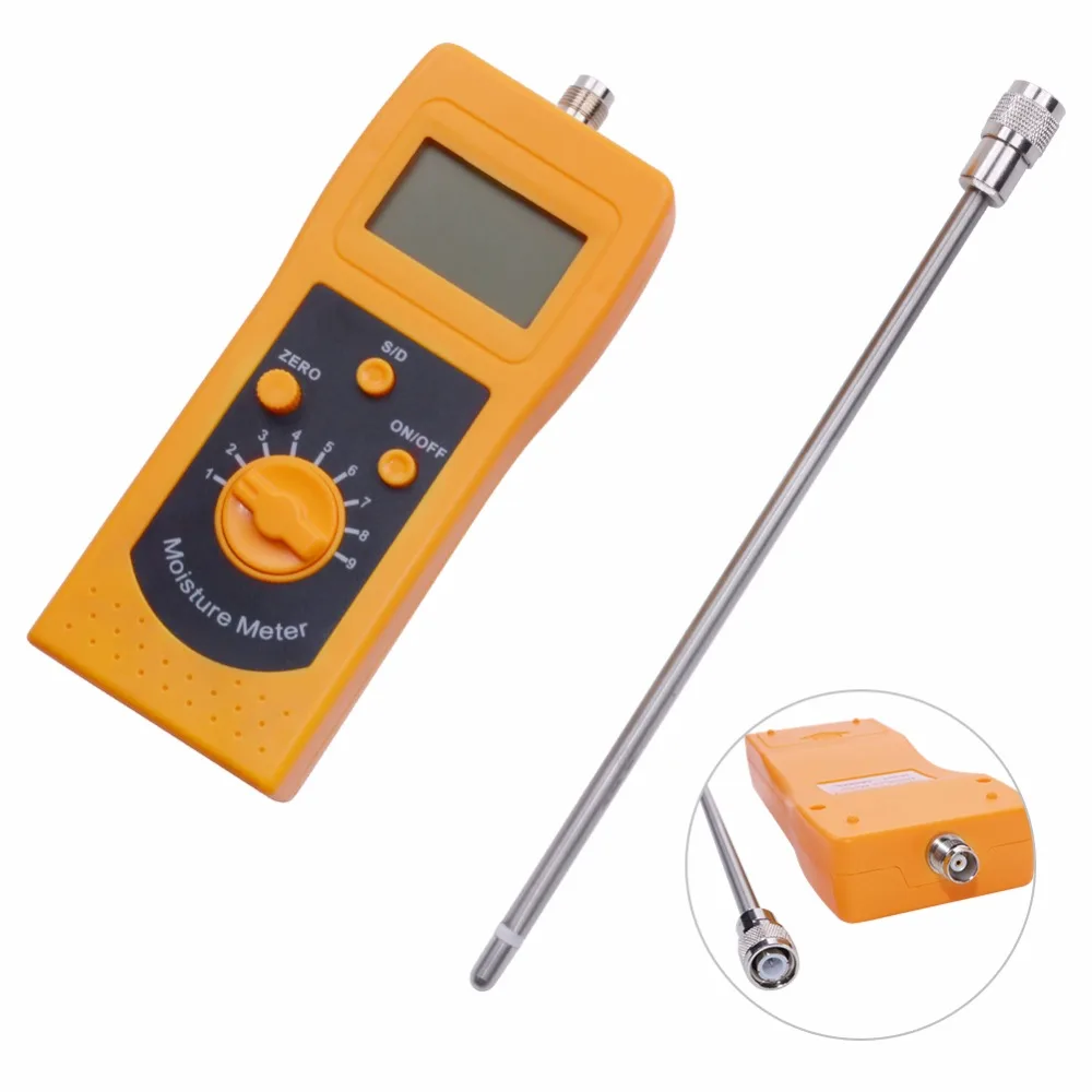 Portable High Frequency Soil Moisture Meter DM300L Sand Moisture Meter Coal Powder Moisture Meter Tester Humidity 0%-80%