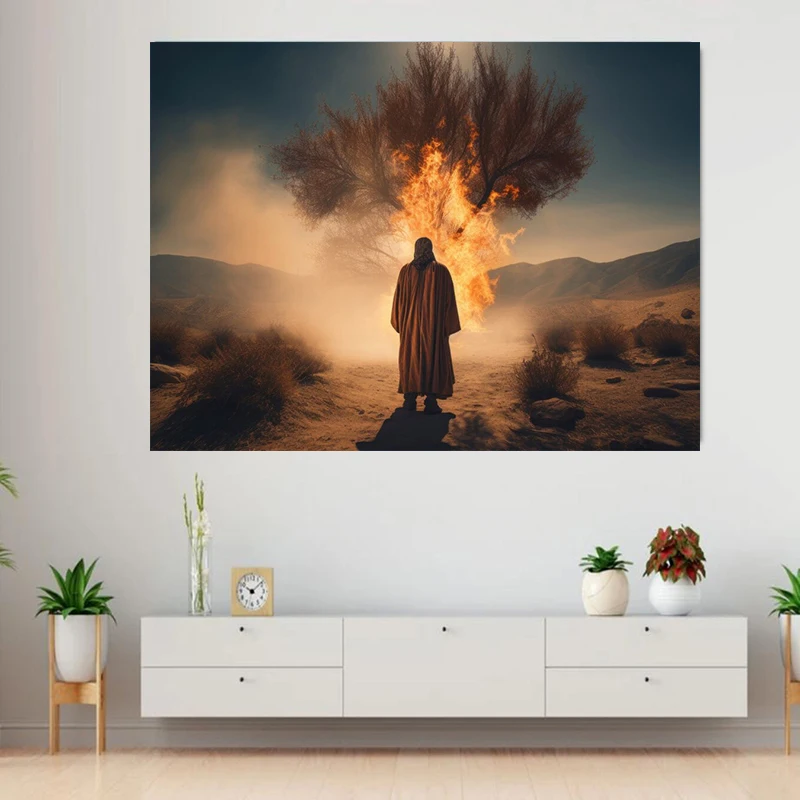 The Angel in the Garden Eden Jesus Bible Art Canvas Painting Modern Bible Poster and Prints Wall Art Picture For Room Home Decor