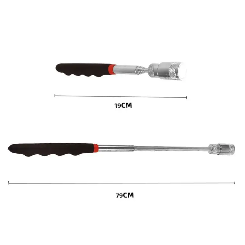 Telescopic Magnetic Pen Screw Nut Bolt Extendable Magnetic Pick Up Tool Portable Long Reach LED Light Adjustable Pickup Rod