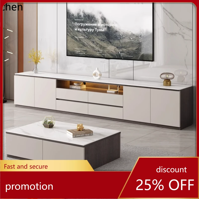 

CZ TV cabinet coffee table combination light luxury modern simple small apartment living room home advanced sense