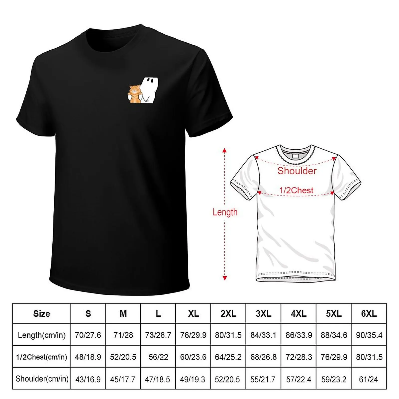Ghostie finds a Kitty T-Shirt Big and Tall Loose Fit T-Shirt