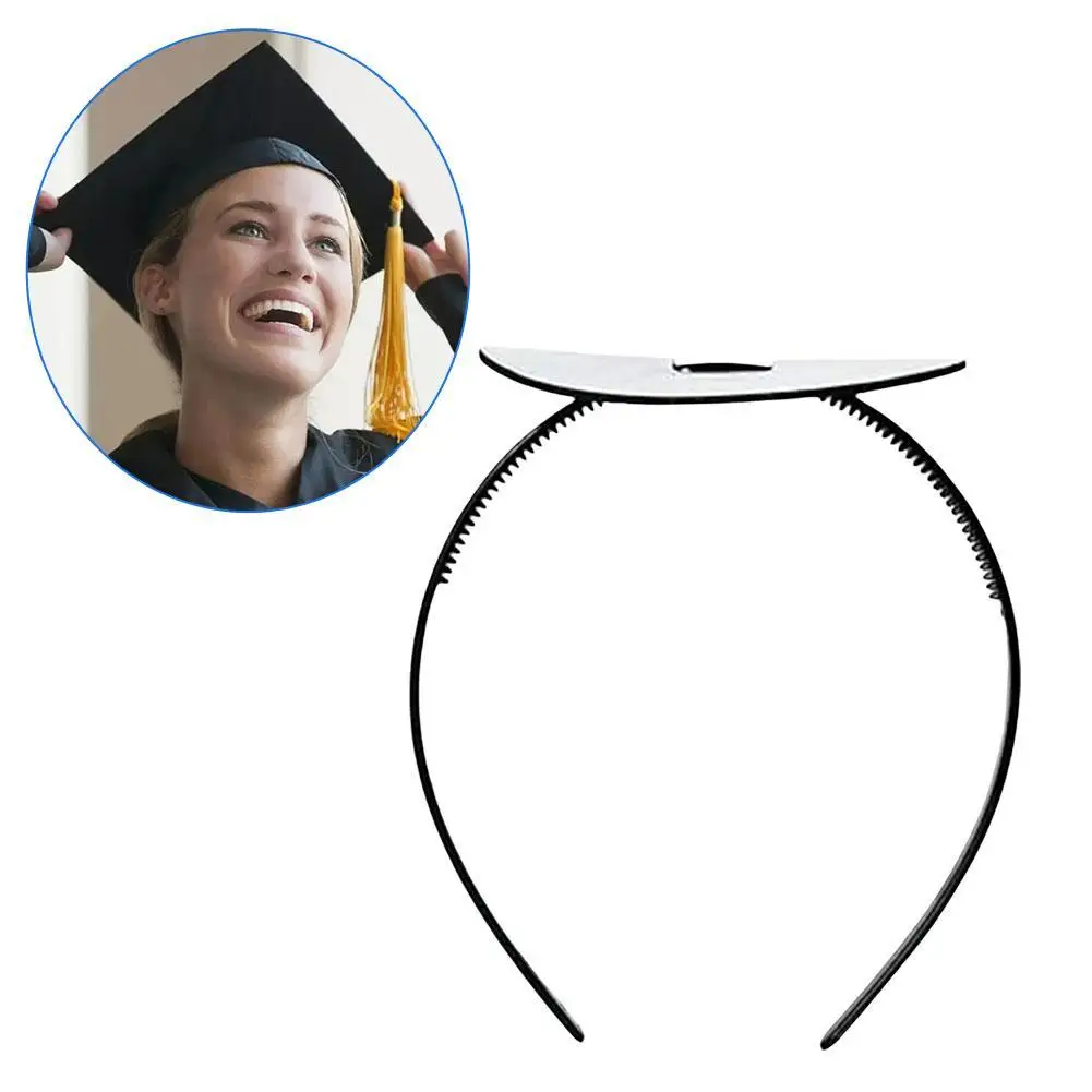 Graduation Hat Insert Circle Multipurpose Headband Holder for Grad Hat Black Hat Insert for Doctoral Hats Reusable Hat Holder