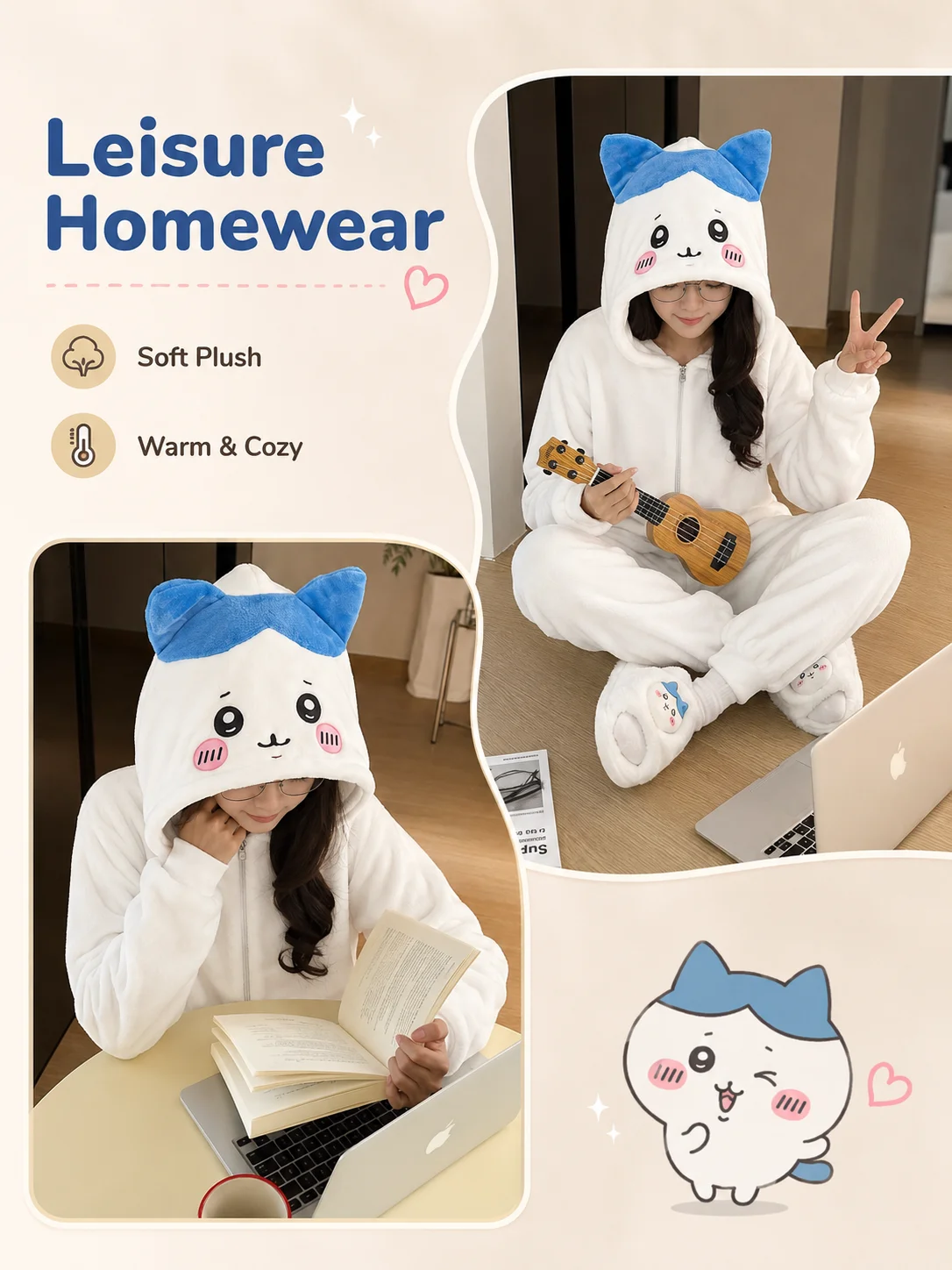Chiikawa Hachiware Pakaian Tid - Winter Clothing Cute ulasan dan harga