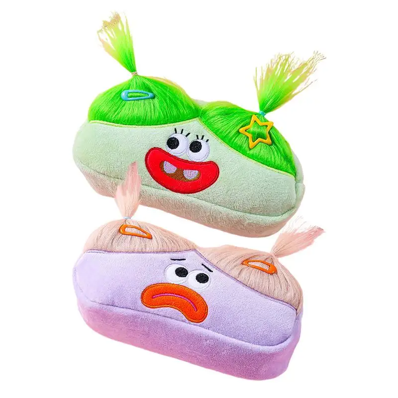 Женский карандаш для школы, милый женский карандаш, эстетический мультяшный пенал для ручек, сумка для хранения канцелярских принадлежностей, органайзер для карандашей