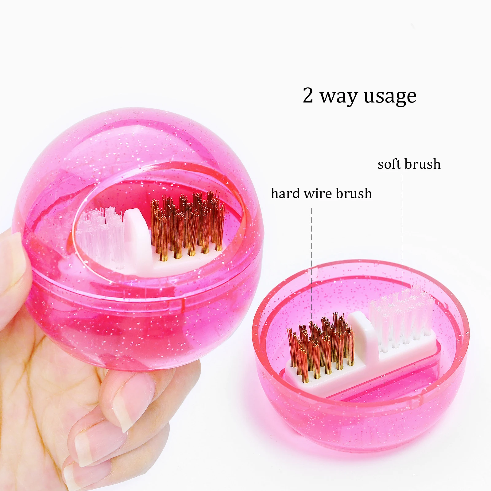 Nail Drill Bit Cleaning Brush, Copper Wire, Dust Cleaning Case, Soft Hard Drill, Grinding Head, Cleaner, Manicure Tools