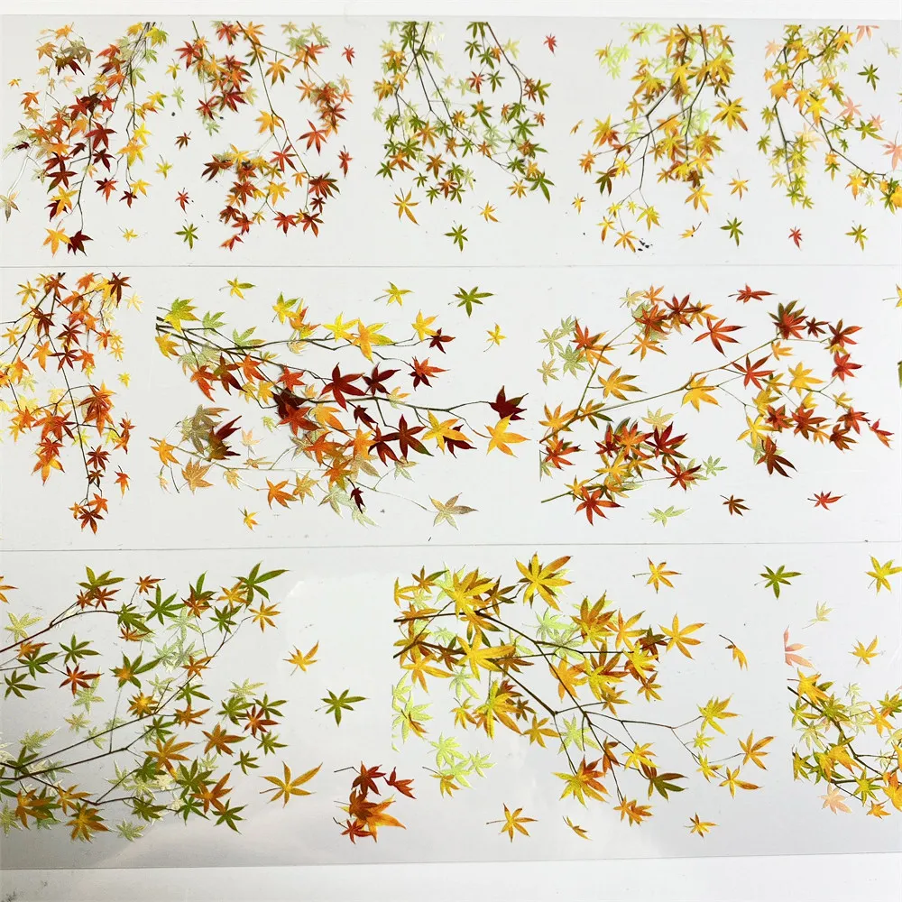 

Декоративная лента Washi PET с изображением красного клёна, ветра и деревьев, для скрапбукинга, коллажей и DIY-наклеек