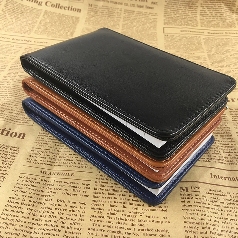 1PCS Leather Mini Pocket Notebook Multifunction A7 Planner Daily Memos Note Book Refills Work Notepad Business Office Supplies