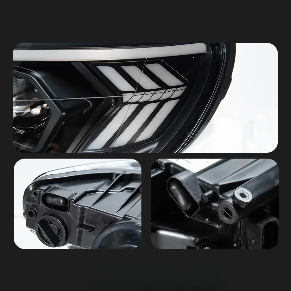 Head Lamp For VW Touareg LED Headlight 2007-2010 Headlights Touareg DRL Turn Signal High Beam Angel Eye Projector Lens